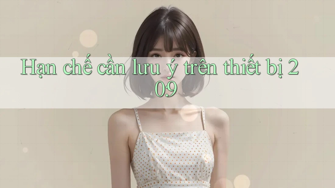 Hạn chế cần lưu ý trên thiết bị 20: 9
