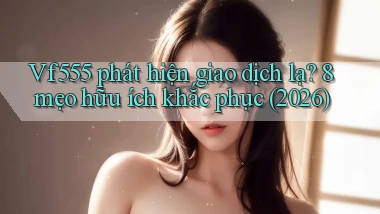 Vf555 phát hiện giao dịch lạ 8 mẹo hữu ích khắc phục (2026)